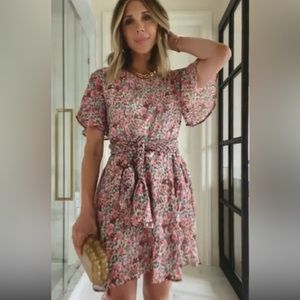 English Factory Floral Mini Dress XS